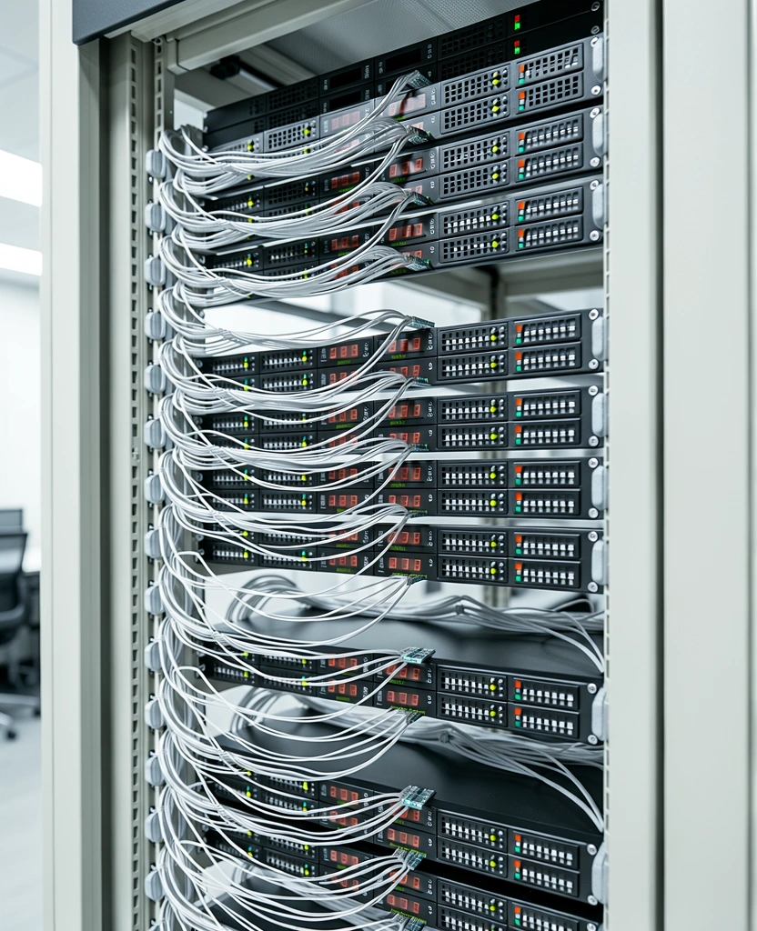 Advanced server architecture and data cabling